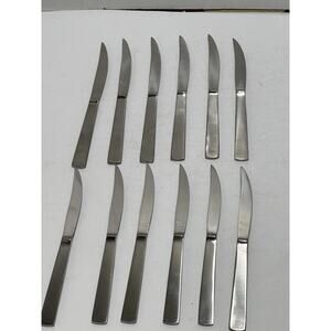 Lot of 12 Pieces Capri Stainless‎ Italy Flatware Knife Pointy Steak MCM Vintage